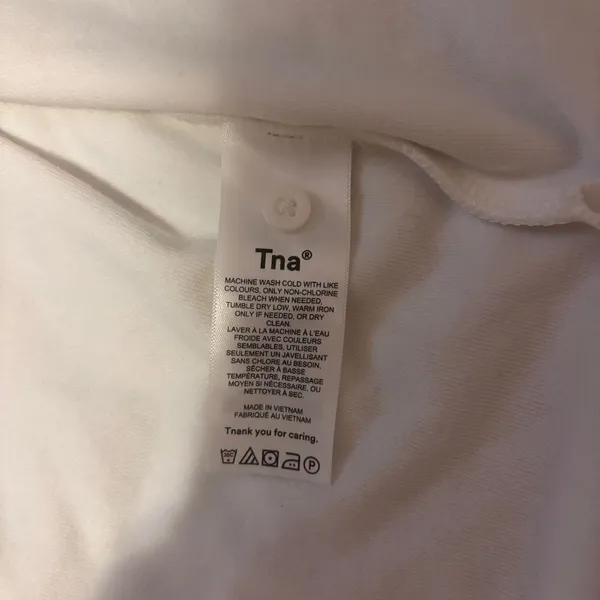 Aritzia Tna Newcastle Shirt Terrycloth White Women’s Medium Cozy Short Sleeve - Image 3
