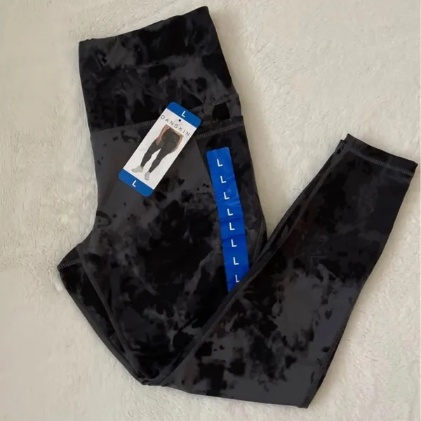 Danskin Ladies High Rise 7/8 Tie Dye Legging with Pockets, Large (12-14) - Image 8
