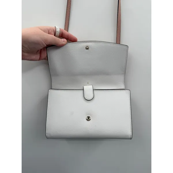 Kate Spade‎ PerryCrossbody Bag Pink White Colorblock Leather Convertible Wallet - Image 9