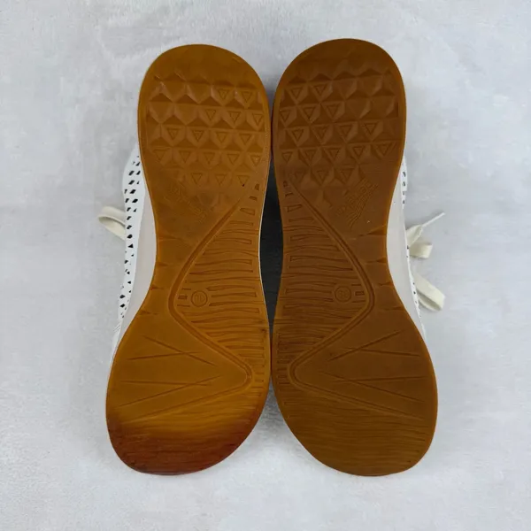 Dansko Charlie White Leather Perforated Lace Up Sneakers Silver Heel Womens‎ 39 - Image 10