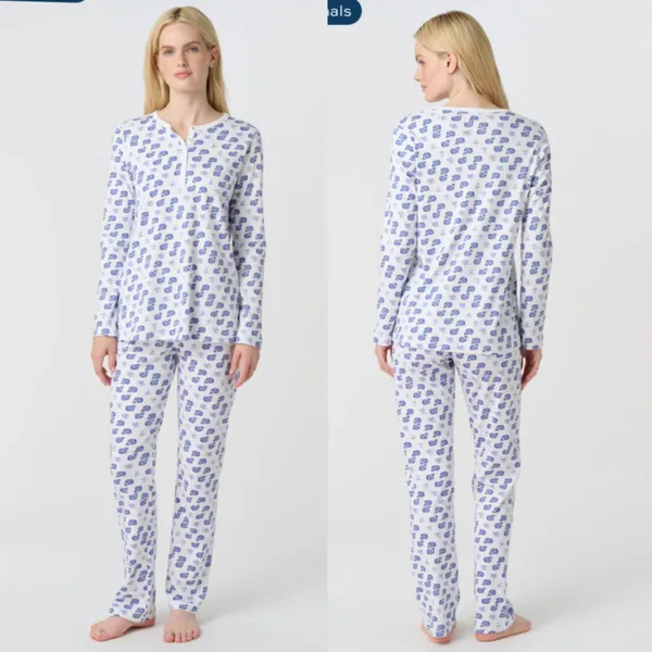 Roller Rabbit Moby Blue Whale Pajama Set size Adult XS - Image 2