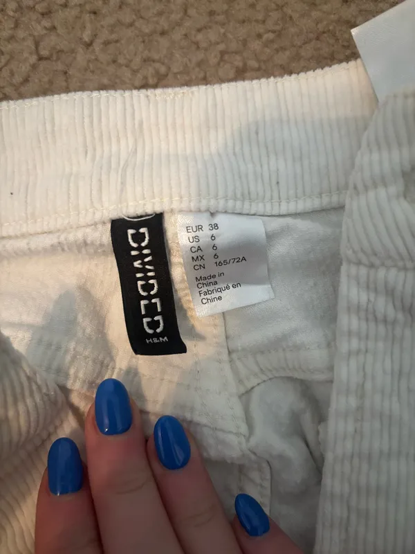 H&M White Jeans High-Waisted - Image 4