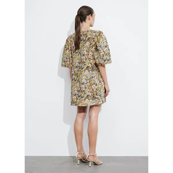 NWT‎ & Other Stories Scalloped Mini Dress Sz XS Floral Cottage Romantic Feminine - Image 6