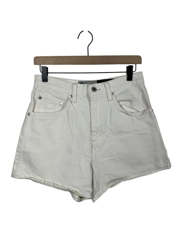 Levi’s SilverTab Mom Shorts White High Rise Denim Jean Shorts 28 100%‎ cotton - Image 2