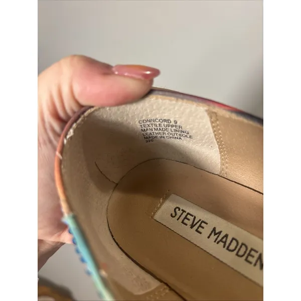 Steve Madden Conccord Rainbow‎ Rhinestone Shoes Slip Ons Flats Women Size 9 - Image 4