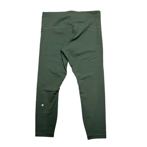 Lululemon Wunder Train‎ Ribbed High-Rise Legging 25" Grey Eucalyptus Size 14 - Image 6