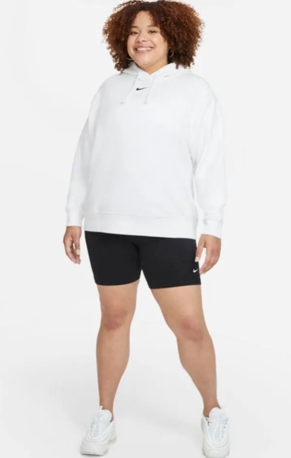 Nike Sportswear Oversized Fleece Hoodie Center Swoosh White Sz XXL - Image 2