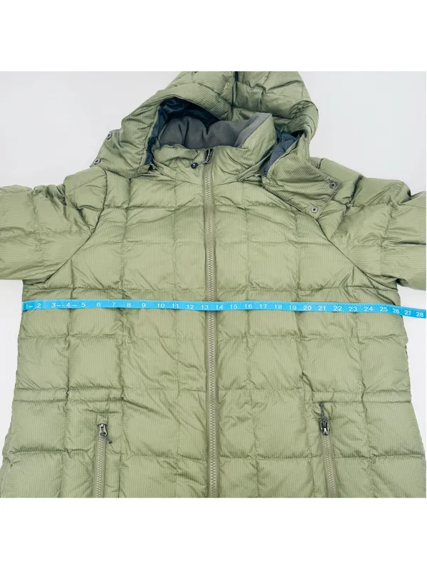Eddie Bauer Altamira Down Parka 2X Green Quilted Hooded Long Coat - Image 9