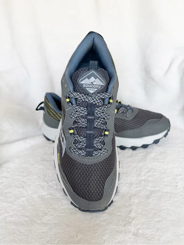 Saucony Women’s Grey and Yellow Trail Running Shoes 9.5 - Image 7