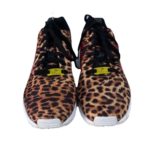 Adidas ZX Flux Sneakers Women’s Leopard Pink Brown Black Sz 8.5 - Image 2