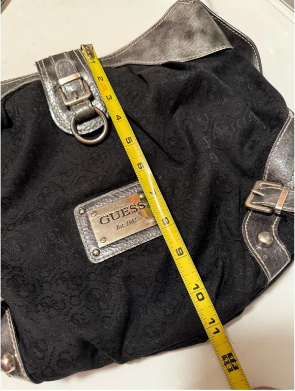 Y2K Guess Black Shoulder Bag Vintage - Image 14