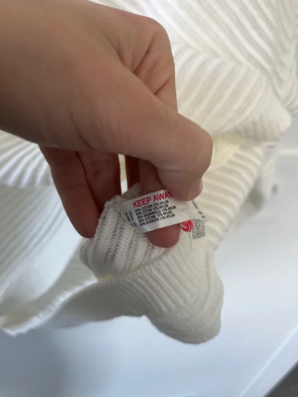 Daily Practice White Ribbed Pullover Sweater - Image 8