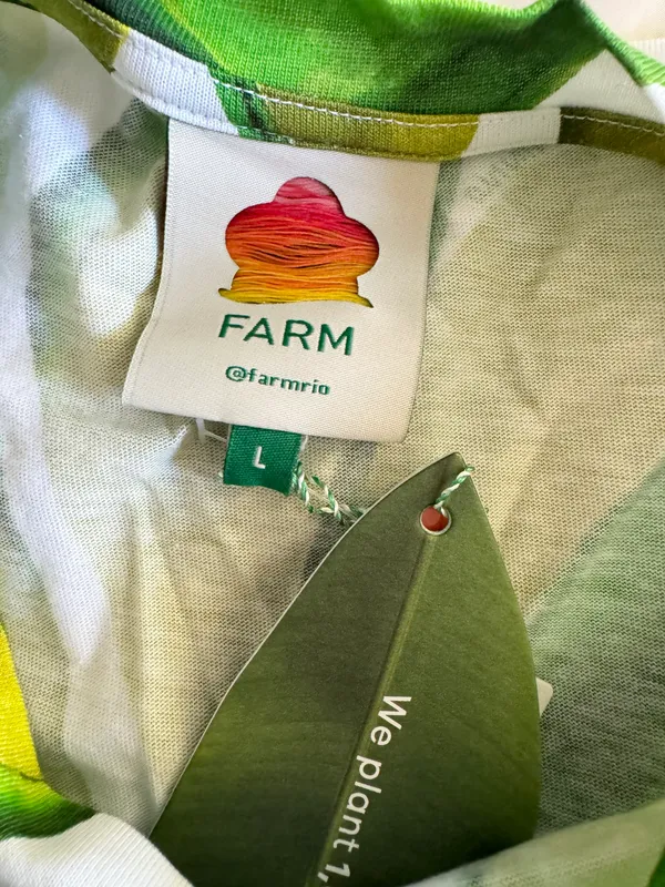 Farm Rio Tropical Foliage Cotton Tee, Size S - Image 10