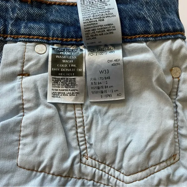Levi's 501 Women's Distressed Cut-Off Shorts with Raw Hem Button Fly Size 33 NWT - Image 12
