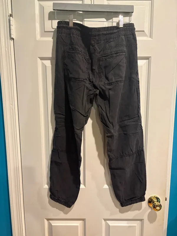 Anthropologie Byron Seamed Soft Utility Joggers pants washed black k sz S - Image 5