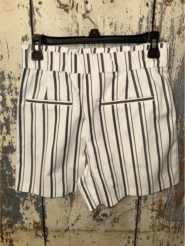 Zara paperbag shorts striped with belt, size Small - Image 3