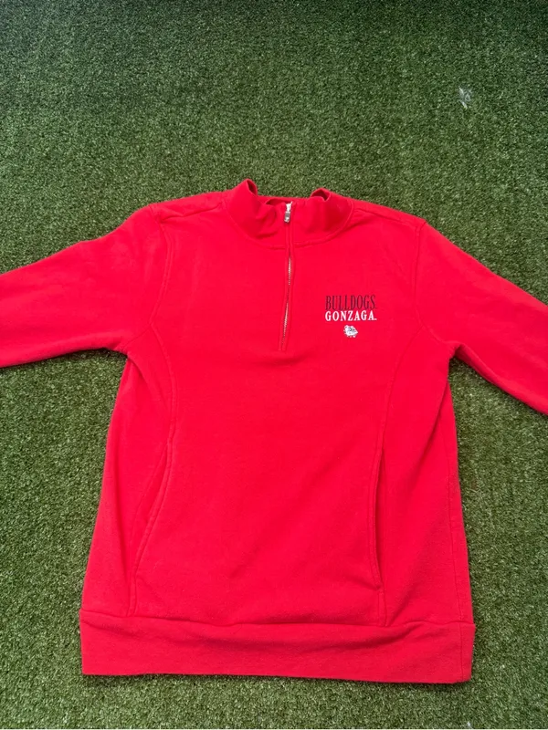 Fall Rush Gonzaga 1/4 Zip Sweatshirt Red Bulldogs Collegiate Football Women S - Image 2