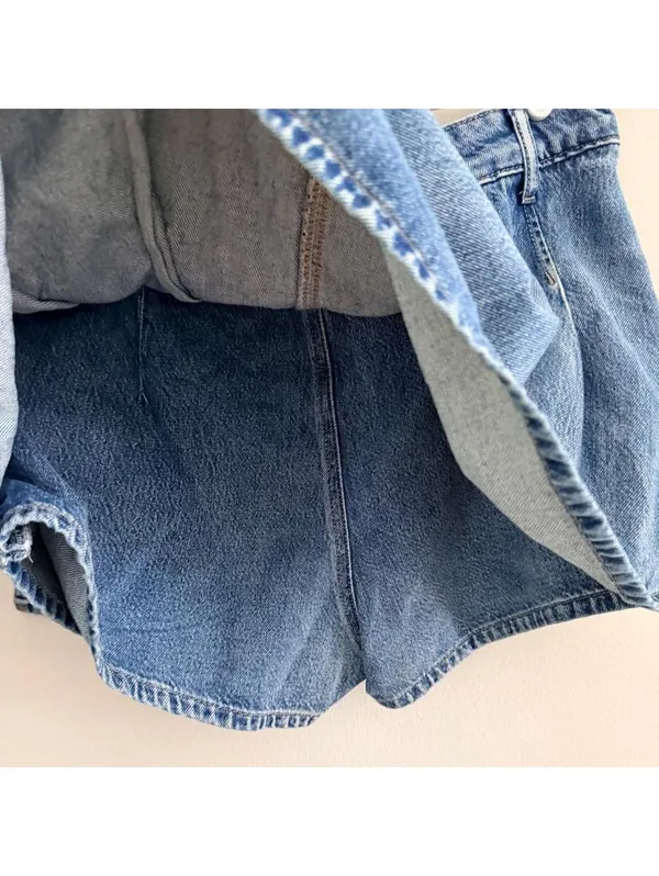 We The Free Stephie Denim Skort in Bella Blue - Image 8