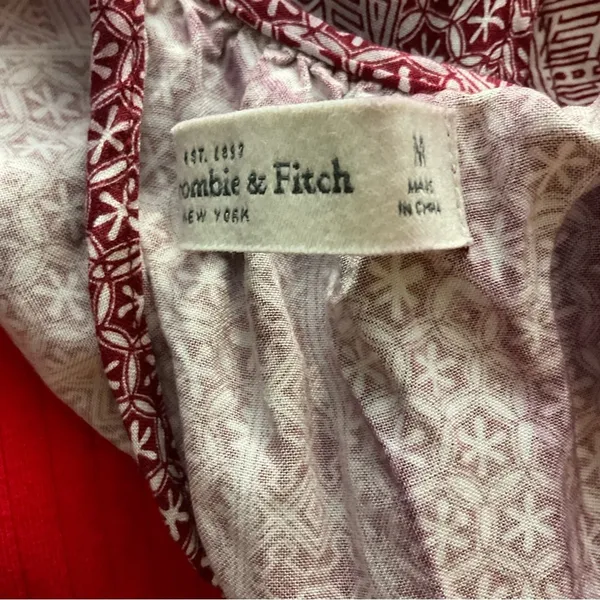 Abercrombie & Fitch Swing Top with Split Back Crop Top M Boho Festival Prints - Image 9