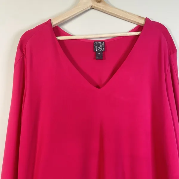 NWT Clara Sun Woo Pink Dress New With Tags Size X-Large Stretch $102 Retail‎ USA - Image 2