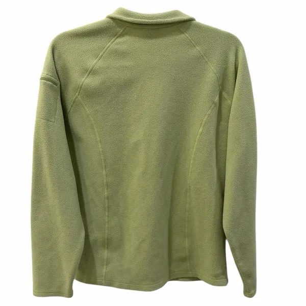 L.L. Bean Lime Green quarter-zip fleece pullover Sweater M Gorpcore Cabincore - Image 4