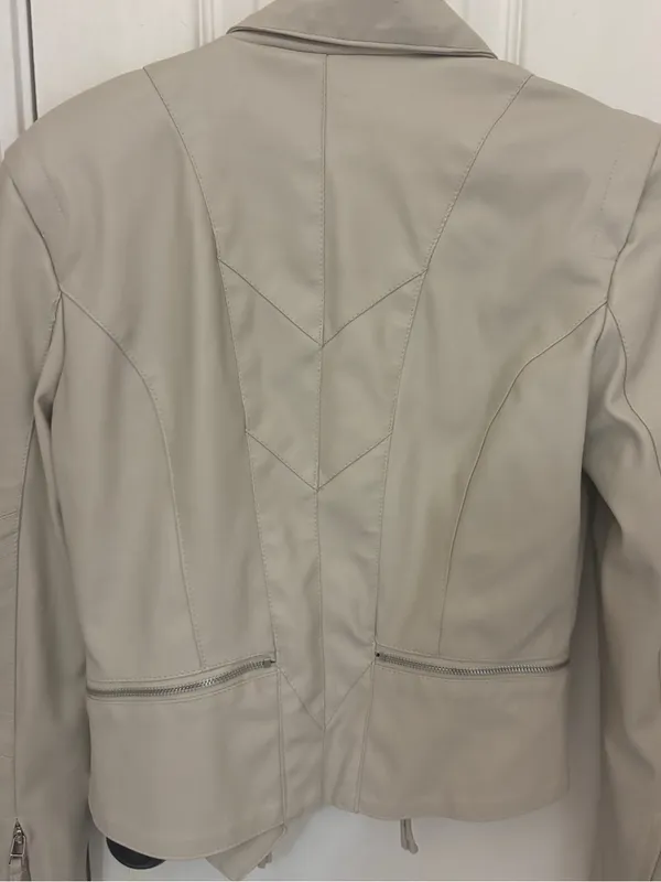 Blank NYC Faux Leather Moto Jacket in Vanilla Latte - Image 11