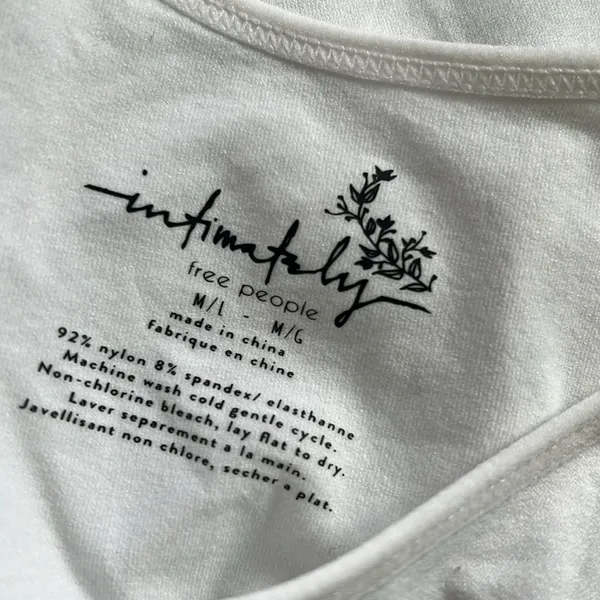 NEW Free People Intimately White Top Size M/L New without Tag - Image 7