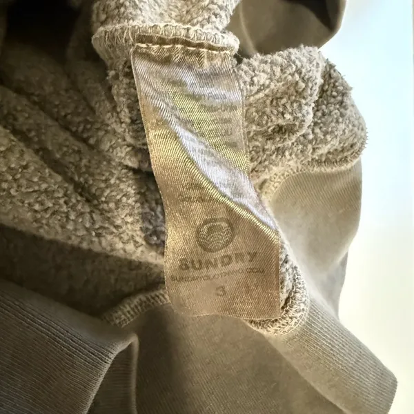 $128 NEW - Sundry Half Zip Sweatshirt - GREY - Sz 3 (L) - Image 5