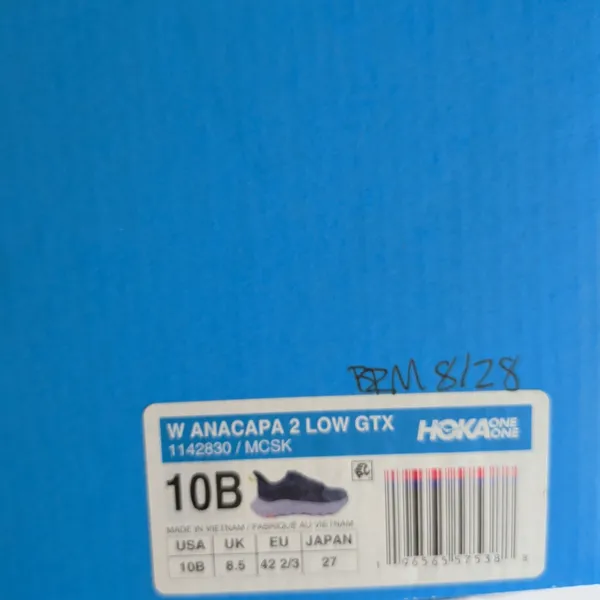 Hoka One One Anacapa 2 Low GTX Women 10B Blue Grey Purple Hiking Shoes 1142830 - Image 8