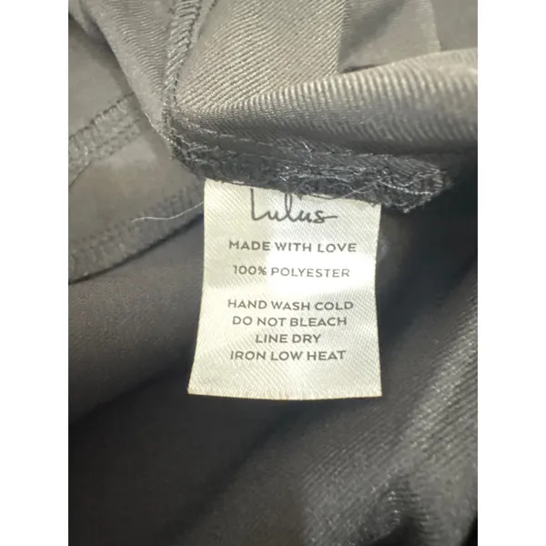 Lulus Black Pleated High Waisted Straight Leg Trousers Pants Size Medium NEW - Image 5