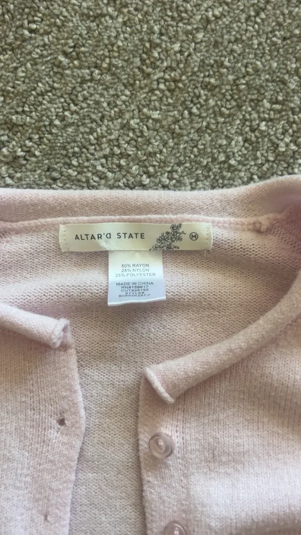 Altar'd State Button-Up Pink sweater  - Image 2