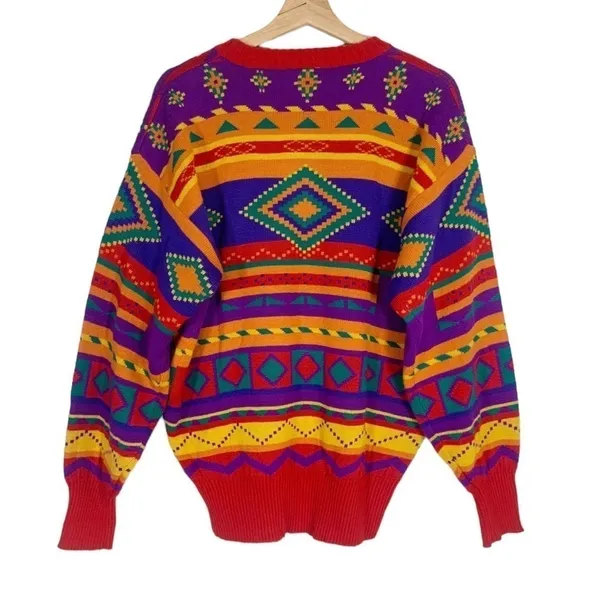 Vintage Meister Retro Southwestern Sweater Size Large - Image 4