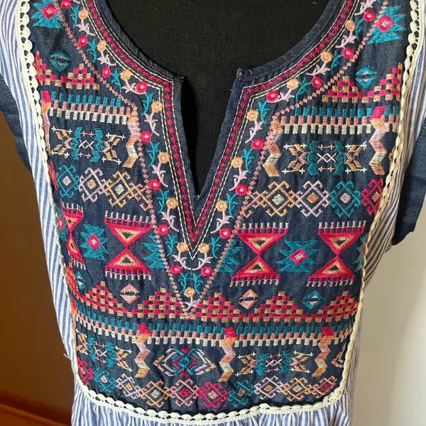 Savanna Jane Boho‎ Embroidered Dress Large - Image 3