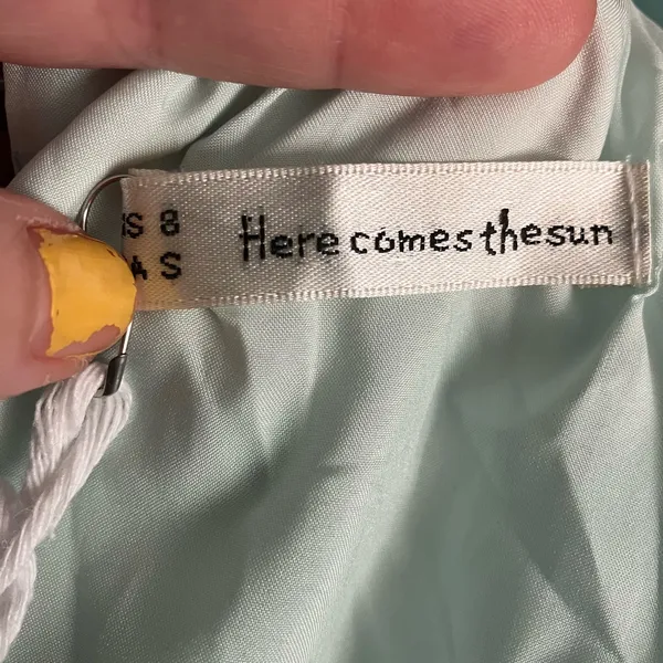 NWT Here comes the sun Portland One-Shoulder Maxi Dress Floral Mint, Small - Image 6