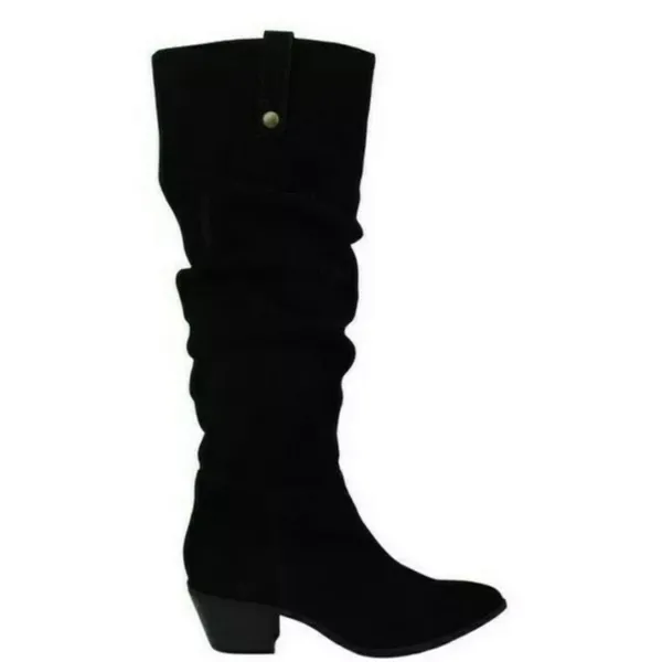 NEW INC International Concept Leather Slouchy Boot Black SZ-8 - Image 2