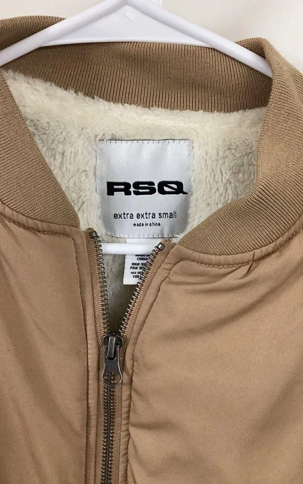 RSQ Nylon Bomber Jacket With Fleece Inside - Image 5