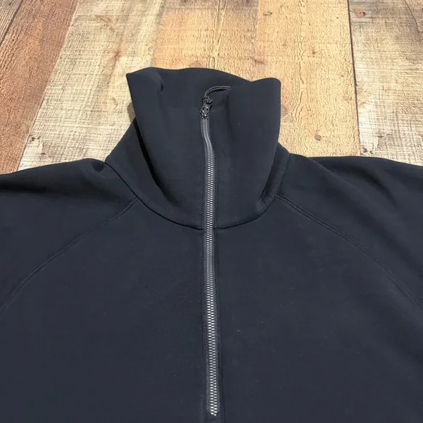 Spanx Women's EUC Black AirEssentials Half Zip Pullover Sz 1X XL Cozy Athleisure - Image 6