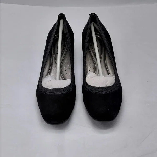 Trotters Wedge Pumps Women's Size 6.5N Narrow Black Suede Comfort Shoes - Image 2