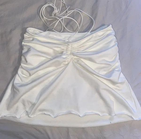 Edikted ruched mini skirt white - Image 2