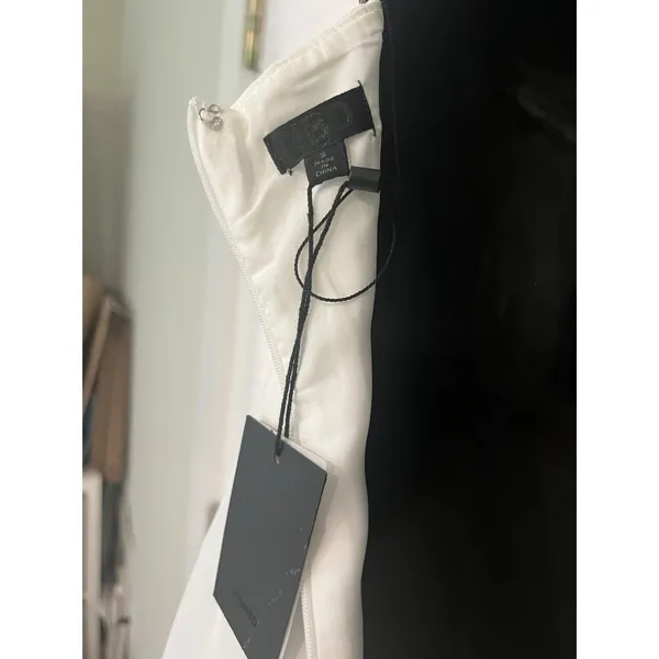 NBD Heera Gown Ivory White Chainmail Silver Metallic Cut Out Maxi Dress Size S - Image 6