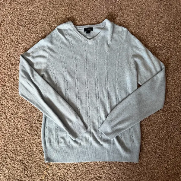 Vintage Dockers Light Blue V-Neck Sweater L - Image 2