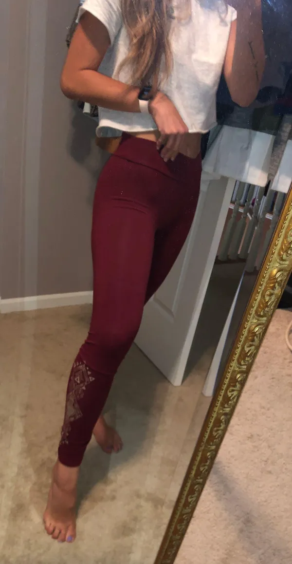 SoulFlower Yoga Leggings Red Size M - Image 3