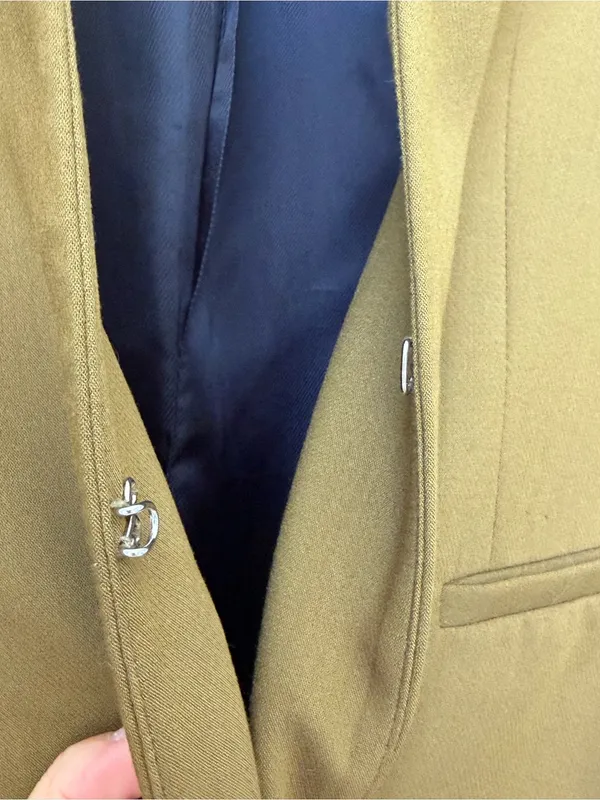 Zara Olive Green Blazer Size Medium - Image 3