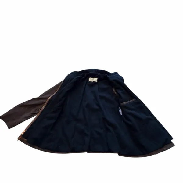 Women's Lone Pine 100% Leather Suede Lambskin Brown Field Jacket Coat Made USA - Image 5