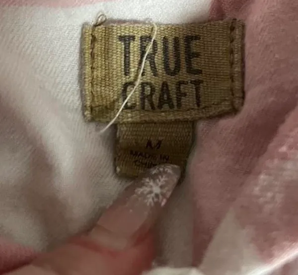 True Craft pink plaid button-up flannel shirt - Image 5
