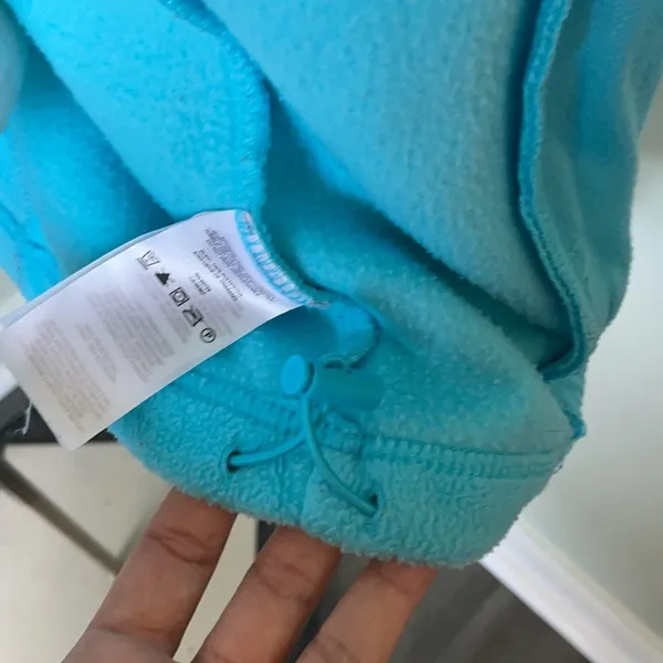 Columbia Aqua Blue Fleece Full Zip Jacket Medium - Image 7