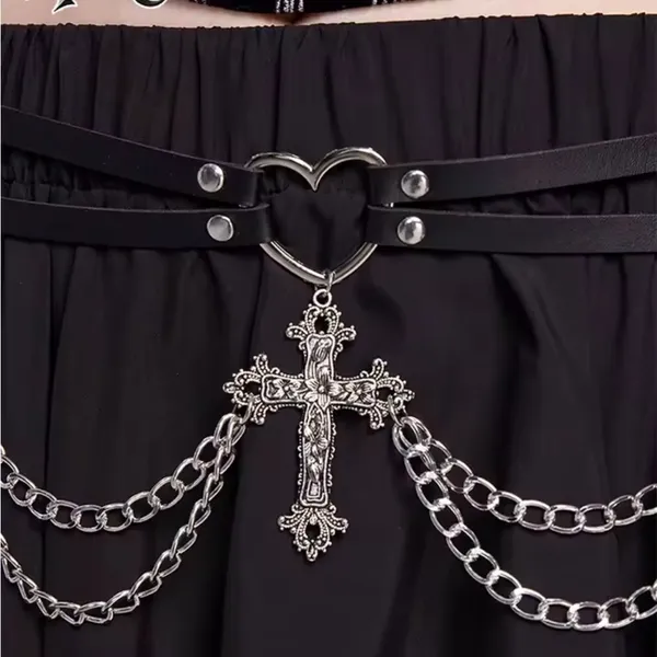 Black Belt with Silver Chains - Image 5