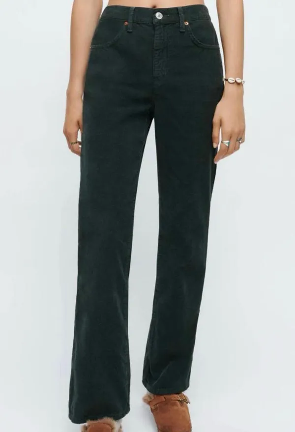 RE/DONE Green Corduroy Loose Flare - Image 3