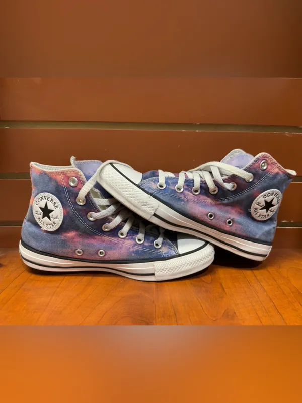 Converse Chuck Taylor All Star High Top Tie-Dye Galaxy Sneakers Size 8 - Image 8