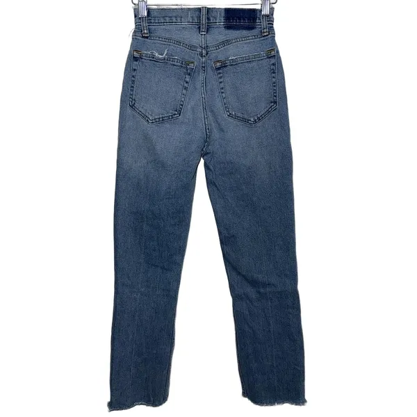 Abercrombie & Fitch Curve Love Ankle Straight Ultra High Rise Blue Jeans Size 23 - Image 2